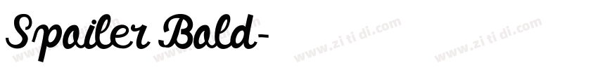 Spoiler Bold字体转换